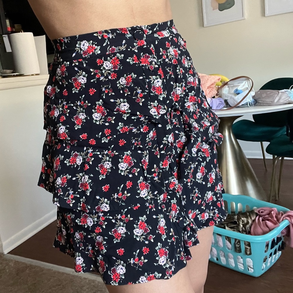 ZARA Floral Print Skirt